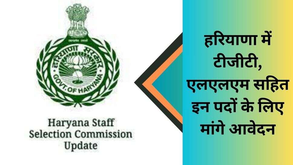 HSSC Recruitment 2024 : हरियाणा में टीजीटी, एलएलएम सहित इन पदों के लिए मांगे आवेदन