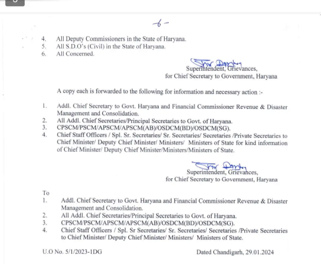 Haryana news : हरियाणा सरकार ने कष्ट निवारण समिति के सदस्यों की सूची जारी की, जाने किस-किस के हैं नाम