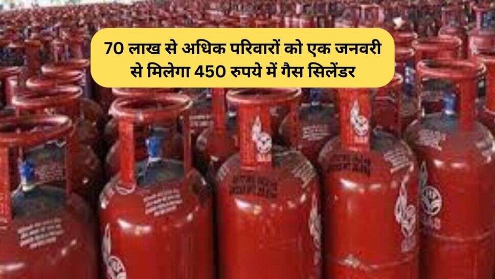 ujjwala yojana : 70 लाख से अधिक परिवारों को एक जनवरी से मिलेगा 450 रुपये में गैस सिलेंडर