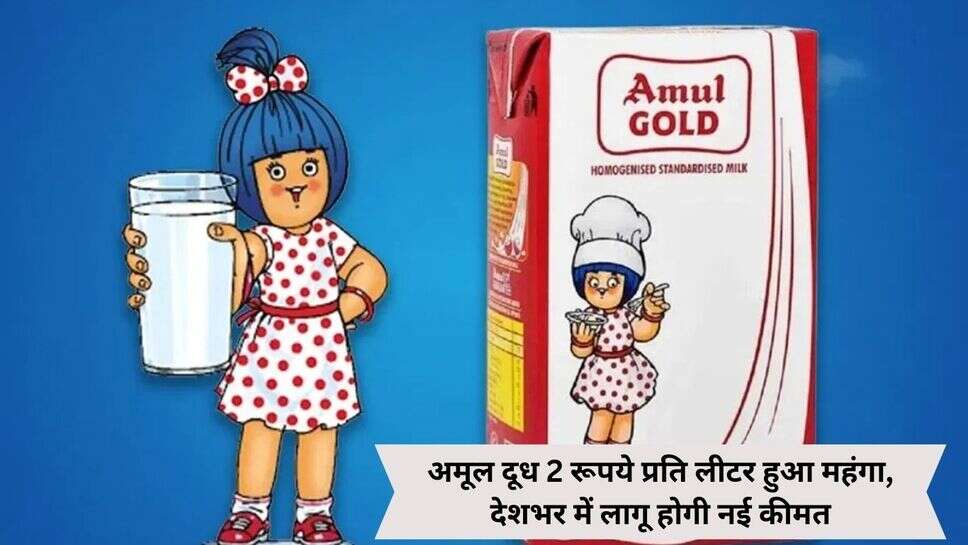 Amul Milk Price Increase : अमूल दूध 2 रूपये प्रति लीटर हुआ महंगा, देशभर में लागू होगी नई कीमत
