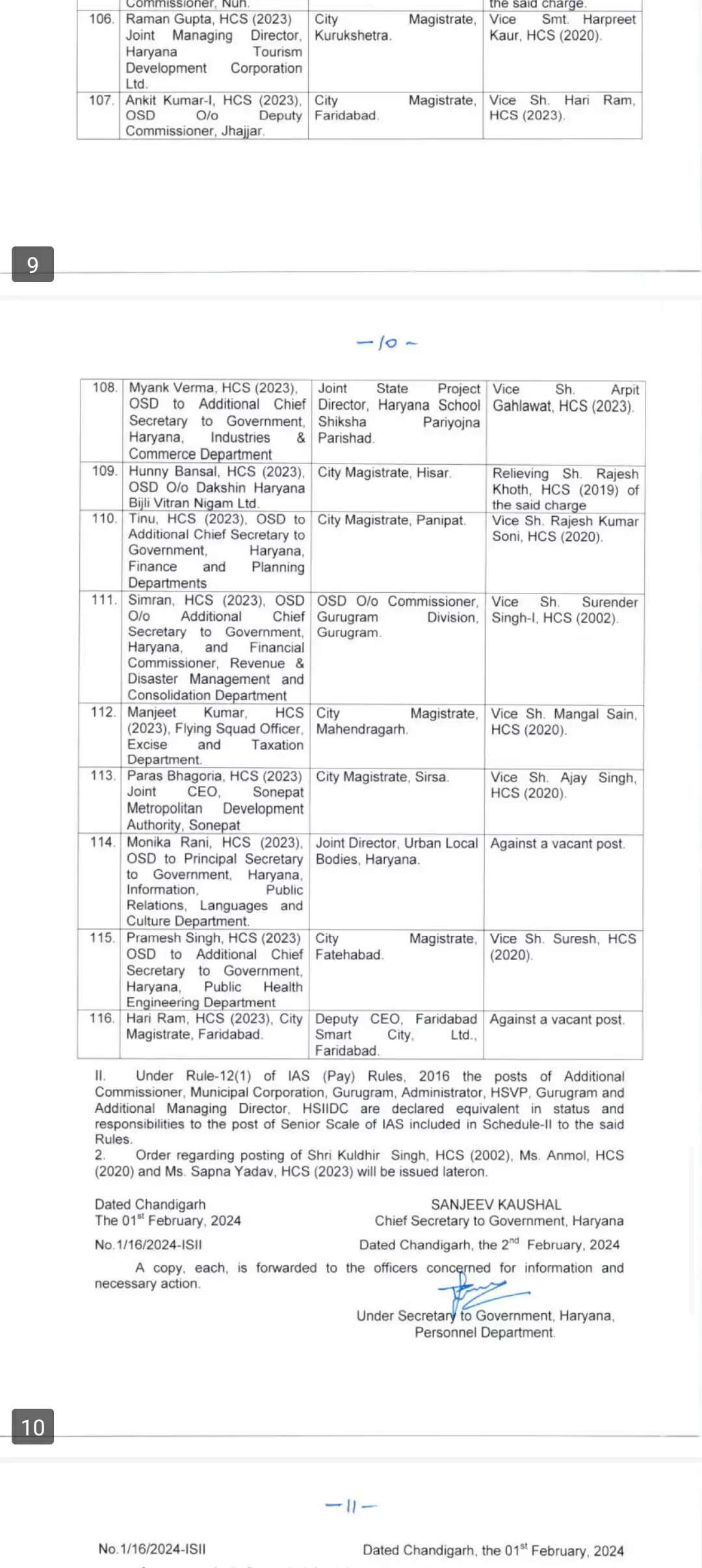 IAS, HCS transfer list : हरियाणा में 116 आईएएस और एचसीएस अधिकारियों के ट्रांसफर, यहां देखें पूरी लिस्ट