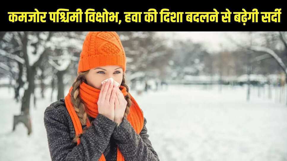 Haryana Weather Update  कमजोर पश्चिमी विक्षोभ, हवा की दिशा बदलने से बढ़ेगी सर्दी 
