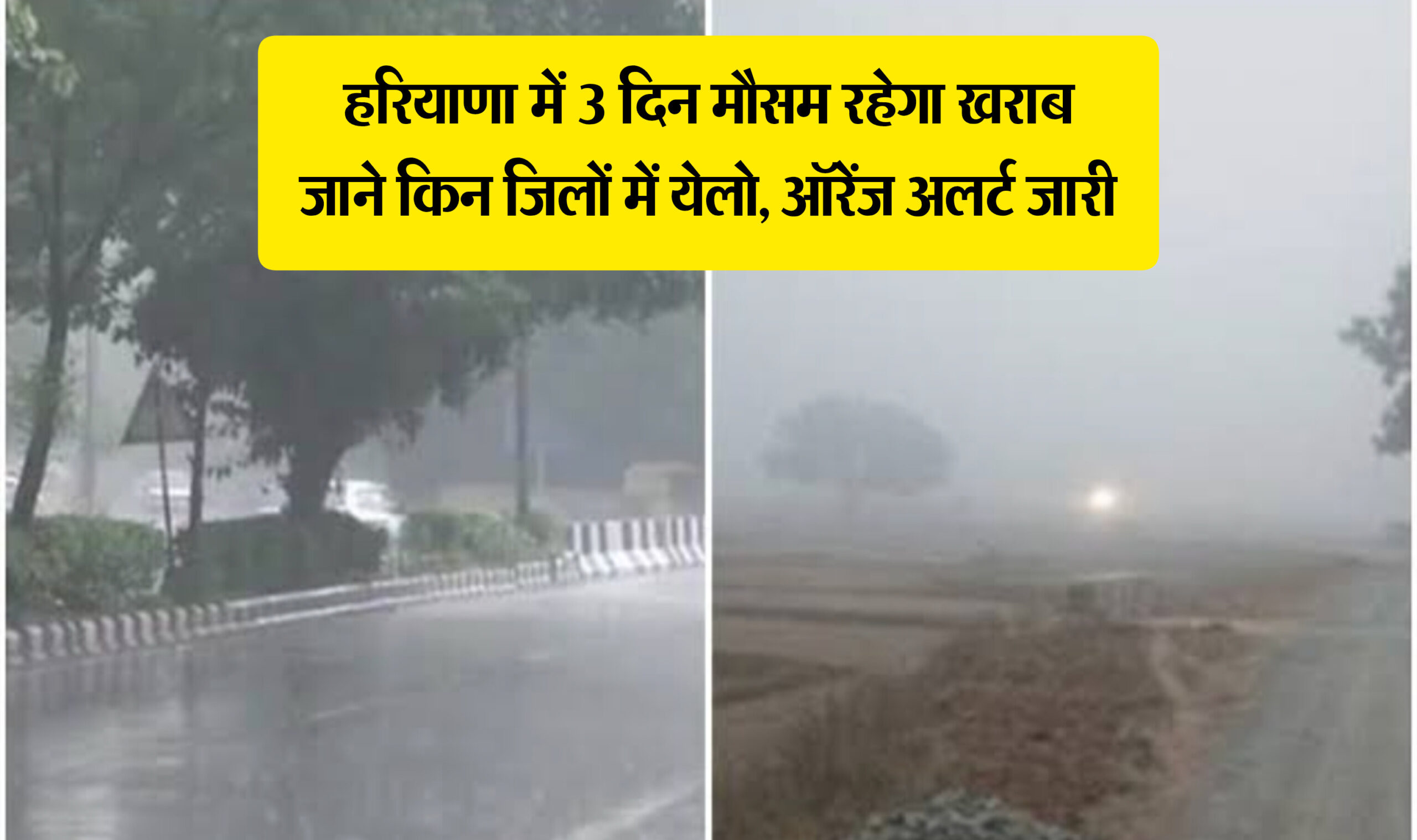 Haryana weather update; Weather will take a turn in Haryana from today, possibility of light rain in 4 districts, Yellow, Orange alert issued, see weather update