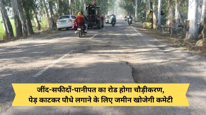 Jind-Safidon-Panipat road will be widened, committee will find land for cutting trees and planting saplings.