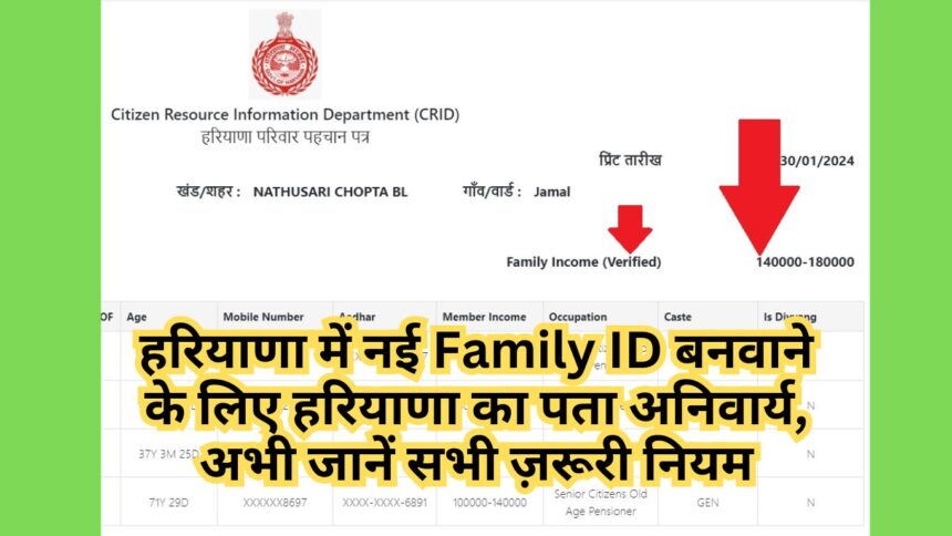 Haryana address is mandatory for making a new Family ID in Haryana, know all the important rules now